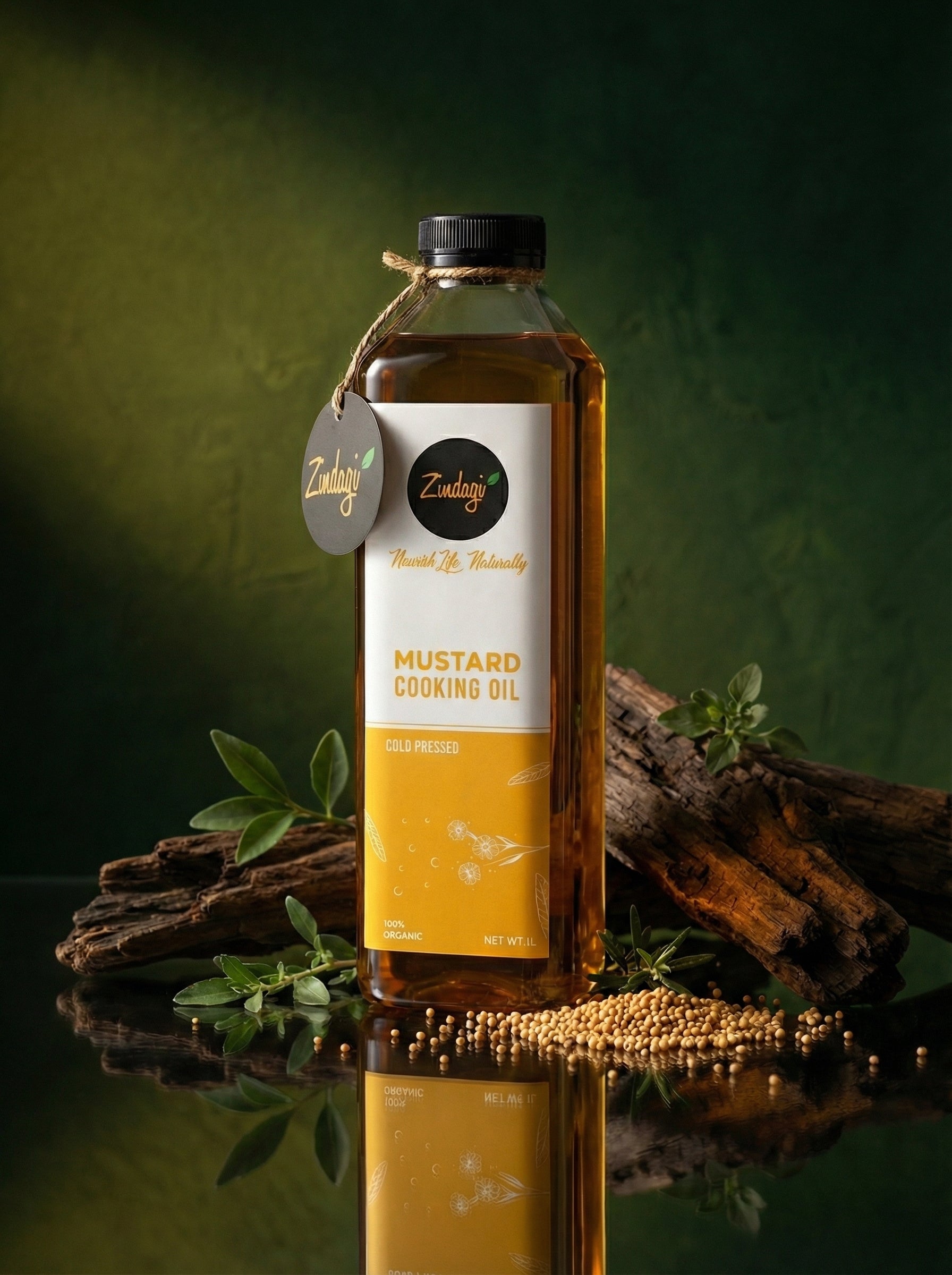 Organic Zindagi Mustard Oil – Cold Pressed